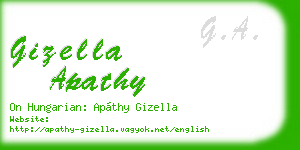 gizella apathy business card